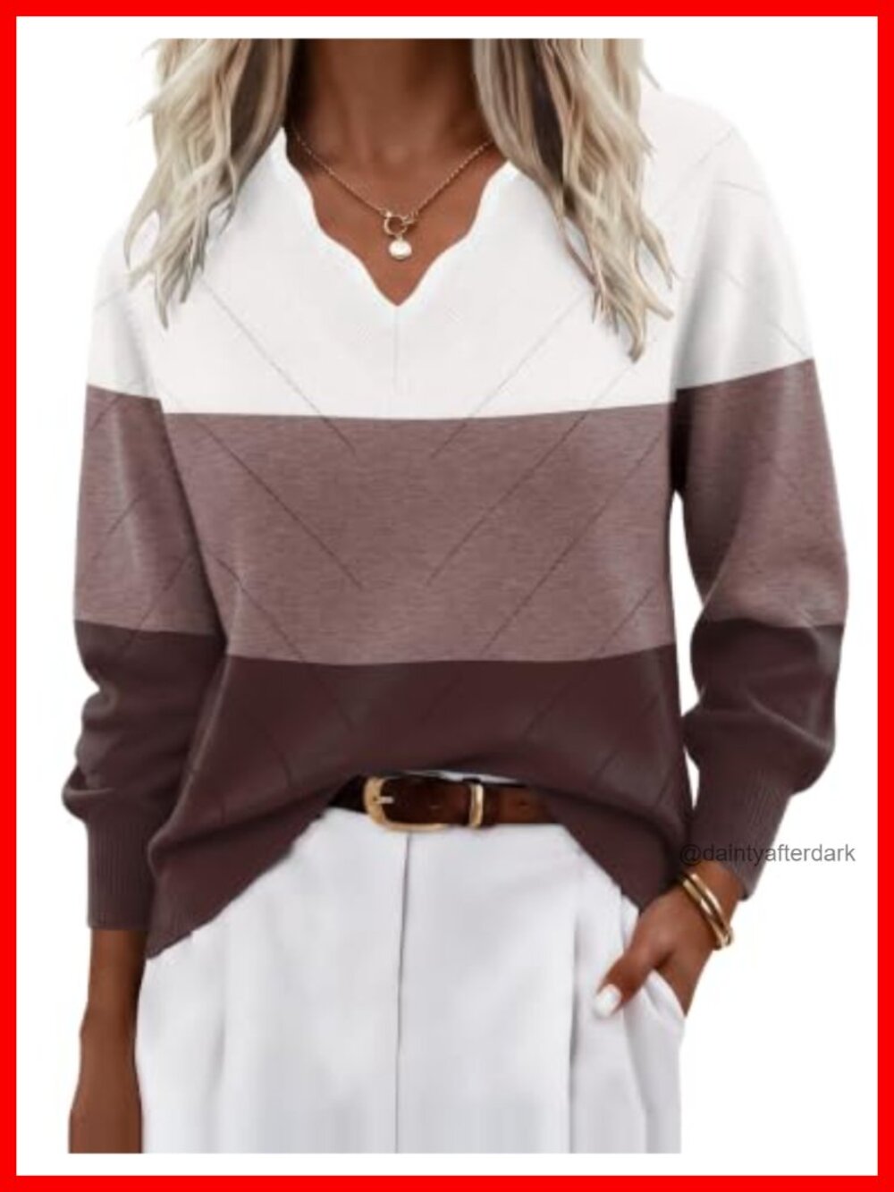 Ekouaer Women's V Neck Sweater Lightweight Knit Long Sleeve Pullover